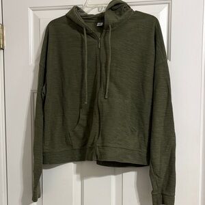 Old Navy Olive Green Full-Zip Hoodie